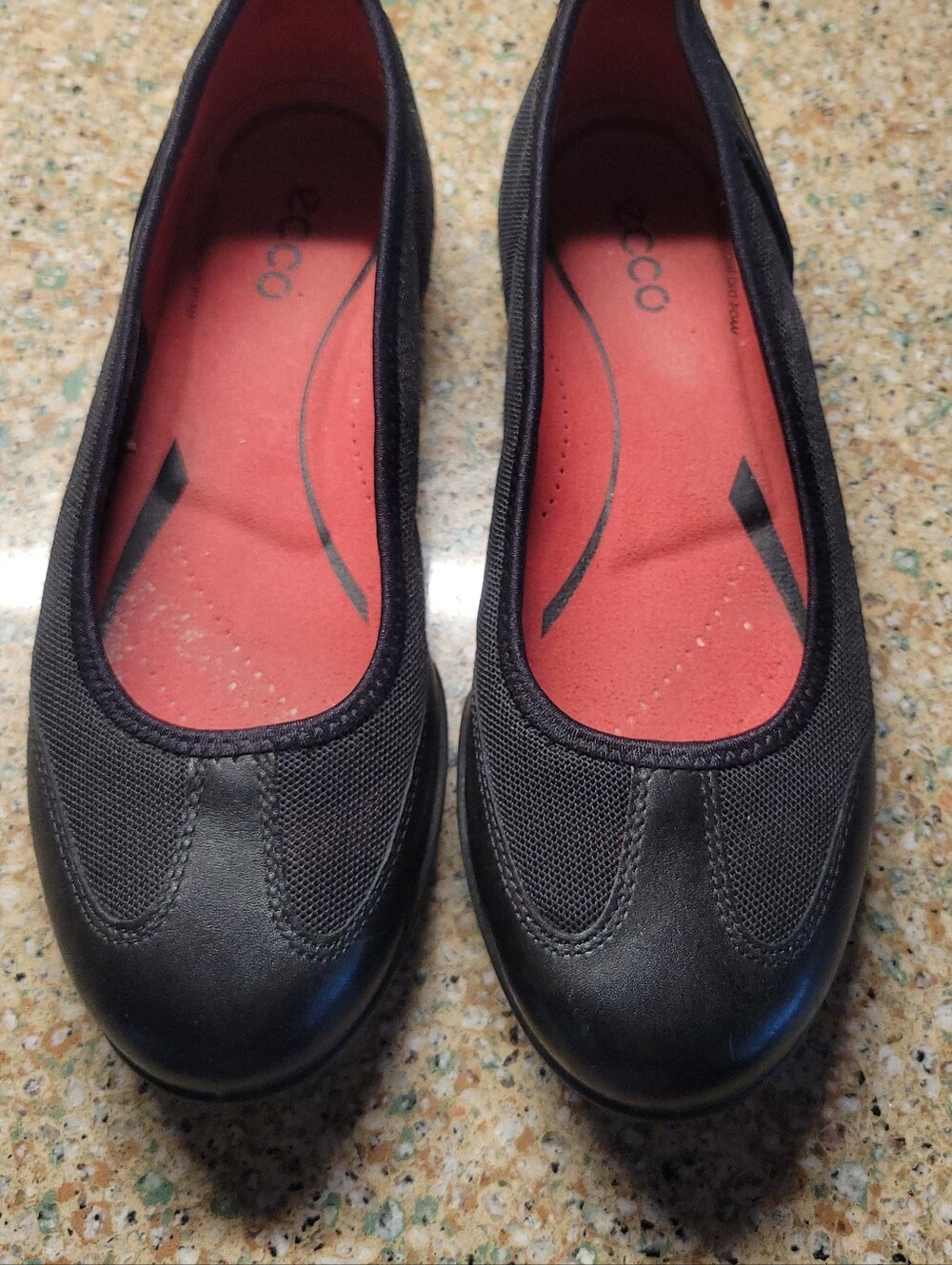 Ecco Black Slip On Euro Size 37
